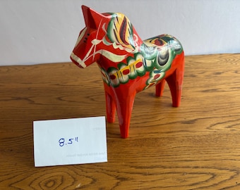 Swedish Dala Horse 8.5”