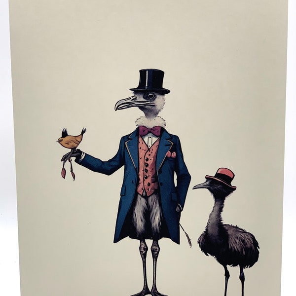 Greeting cards - Strange & unusual birds, blank inside