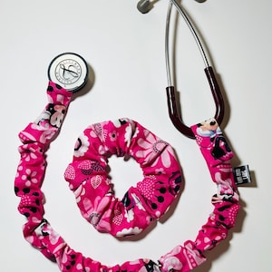 Pretty in Pink Minnie Stethoscope Scrunchie by Lub Dub Lab