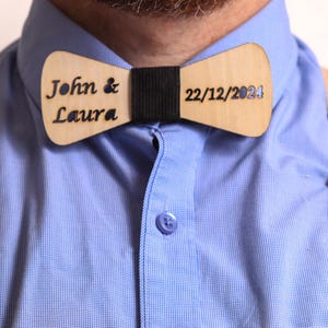 Personalized Wooden bow tie, engraved wedding accessories, laser cut bow tie, unique bow tie, handmade bow tie, customized wedding bow ties