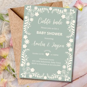 Cielito Lindo Baby Shower Invitation, Mexican Themed Baby Shower Invitation, Babyshower Invite, Gender Neutral Editable Canva Template