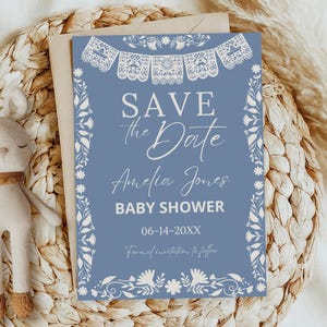 Cielito Lindo Baby Shower Save the Date, Mexican Themed Save the Date, Babyshower Invite, Editable Canva Invitation Template PM027B
