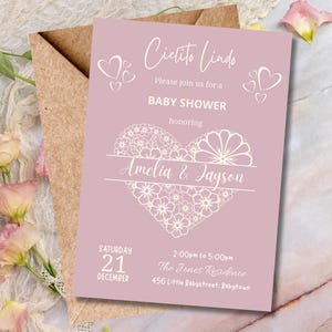 Cielito Lindo Baby Shower Invitation, Mexican Themed Baby Shower Invitation, Babyshower Invite, Editable Canva Template