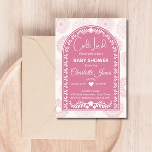 Cielito Lindo Baby Shower Invitation, Mexican Themed Baby Shower Invitation, Babyshower Invite, Editable Canva Template, Papel Picado, Talavera Theme