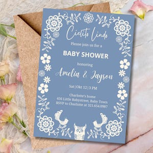 Cielito Lindo Baby Shower Invitation, Mexican Themed Baby Shower Invitation, Babyshower Invite, Editable Canva Template