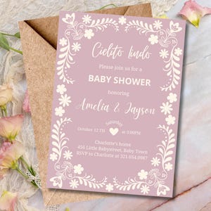 Cielito Lindo Baby Shower Invitation, Mexican Themed Baby Shower Invitation, Babyshower Invite, Editable Canva Template