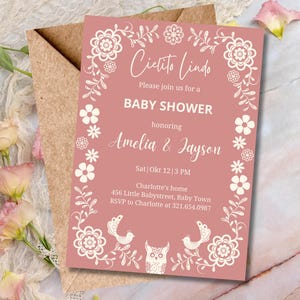 Cielito Lindo Baby Shower Invitation, Mexican Themed Baby Shower Invitation, Babyshower Invite, Editable Canva Template