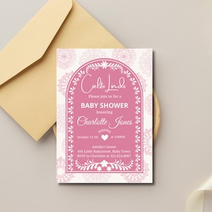 Cielito Lindo Baby Shower Invitation, Mexican Themed Baby Shower Invitation, Babyshower Invite, Editable Canva Template, Papel Picado, Talavera Theme