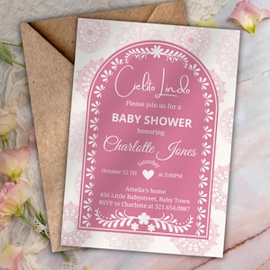 Cielito Lindo Baby Shower Invitation, Mexican Themed Baby Shower Invitation, Babyshower Invite, Editable Canva Template