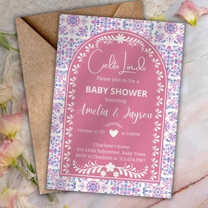 Cielito Lindo Baby Shower Invitation, Mexican Themed Baby Shower Invitation, Babyshower Invite, Editable Canva Template