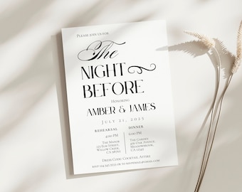 Rehearsal Dinner Invitations, MODERN REHEARSAL DINNER invitation, rehearsal dinner invitation template, rehearsal dinner invitation printed