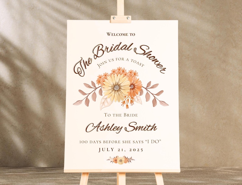 Welcome to BRIDAL SHOWER SIGN | Bridal Shower Sign Printable Bridal ...