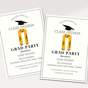 GRADUATION INVITATION TEMPLATE | congrats grad, graduation invites, graduation senior grad, graduation party invitation template, grad party