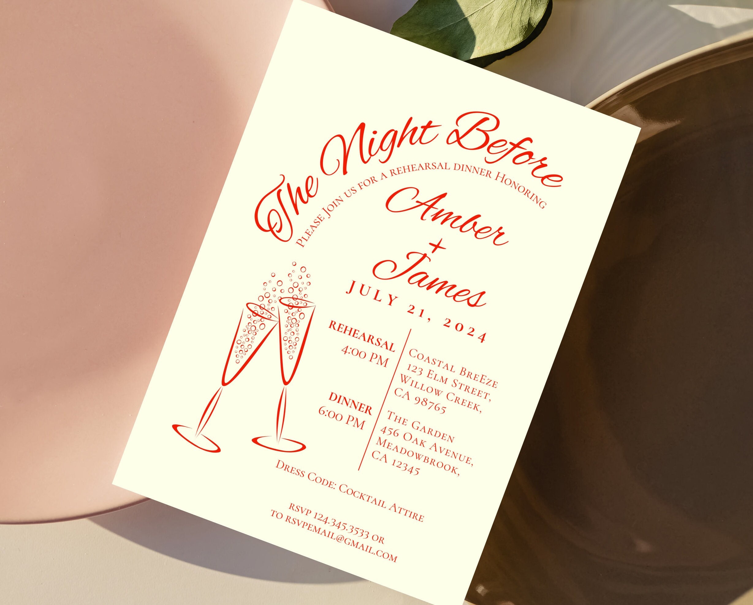 REHEARSAL DINNER Invitations | THE Night Before Invitation Cheers Theme Red | Rehearsal Dinner Invitation Template | Rehearsal Dinner Invite