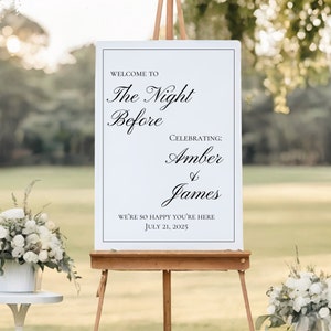 REHEARSAL DINNER SIGN | The Night Before Welcome Sign | Rehearsal Dinner Welcome Sign | the night before sign | rehearsal dinner signs