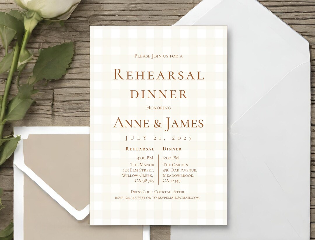 RUSTIC REHEARSAL DINNER Invitation | Rustic Wedding Invitation Template ...