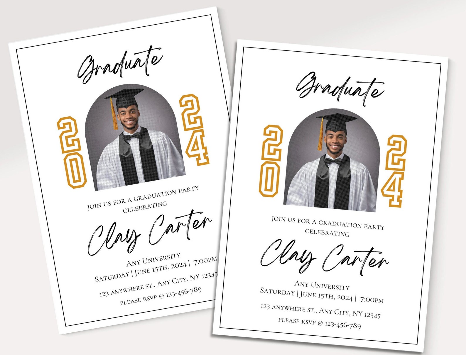 GRADUATION INVITATION TEMPLATE | Congrats Grad, Graduation Invites ...