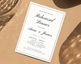 Rehearsal Dinner Invitations, ELEGANT REHEARSAL DINNER invitation, rehearsal dinner invitation template, rehearsal dinner invitation printed