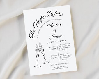 Rehearsal Dinner Invitations, Cheers! REHEARSAL DINNER invitation, rehearsal dinner invitation template, rehearsal dinner invitation printed