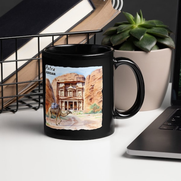 Jordan, Wonder of the world mug, Beautiful Petra, Travel mug, Adventure mug, Coffee mug Petra, 7 wonders mug, Wanderlust mug, Landmark mug