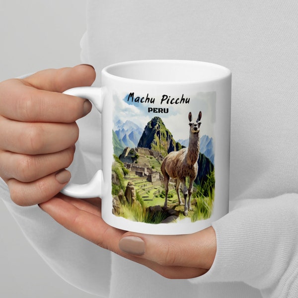 Machu Picchu mug, Peru, Wonder of the world, Travel Mug Machu Picchu art, Machu Picchu souvenir, Coffee Mug, Peru watercolor mug, Inca trail