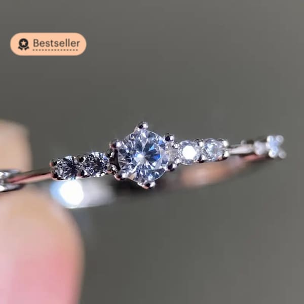 Exclusive solitaire rings, engagement ring, 925 silver solitaire ring, dainty ring, high-quality rings, elegant jewelry • Kybele jewelry •