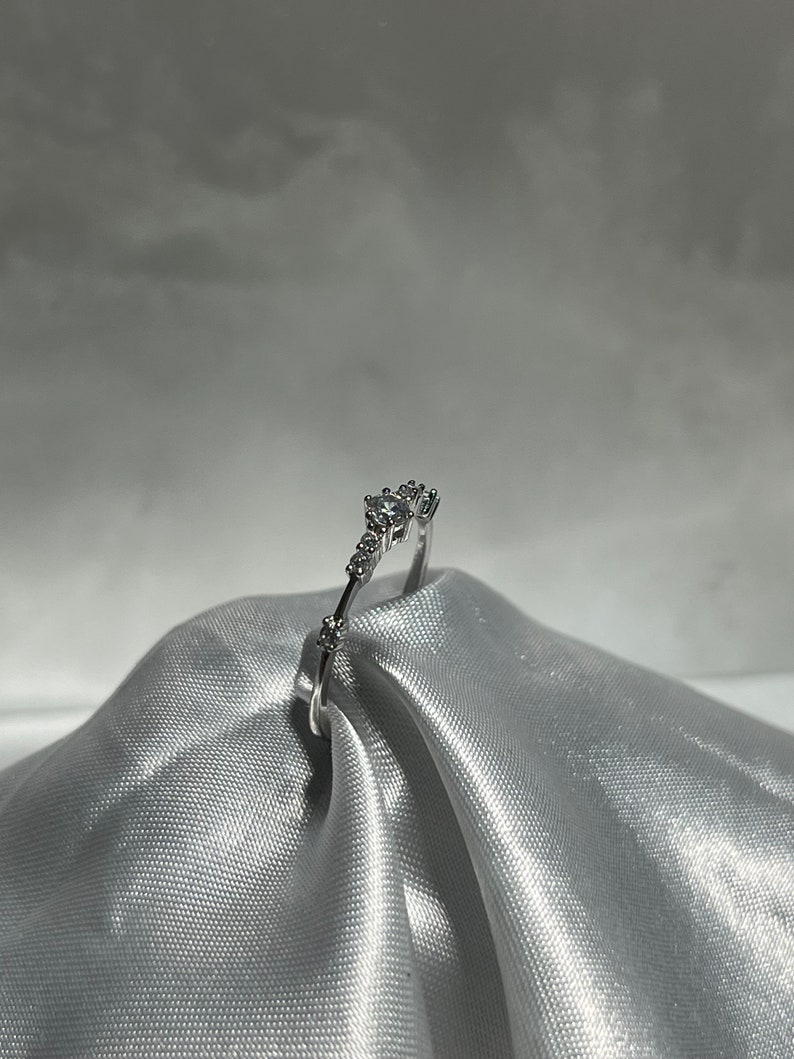 Exklusive Solitärringe, Verlobungsring, 925 Silber Solitär Ring, zierlicher Ring, Hochwertige Ringe, Eleganter Schmuck Kybele Schmuck Bild 4
