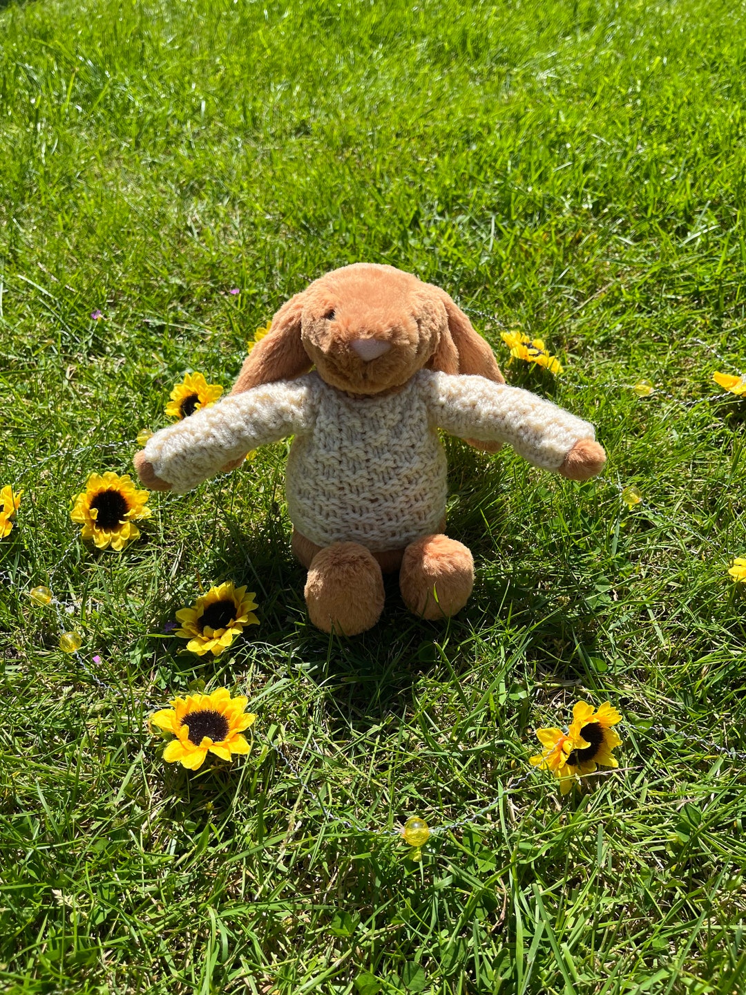 Jellycat Jumper Fits a Small Bashful Bunny.hand Knitted in a Colour of