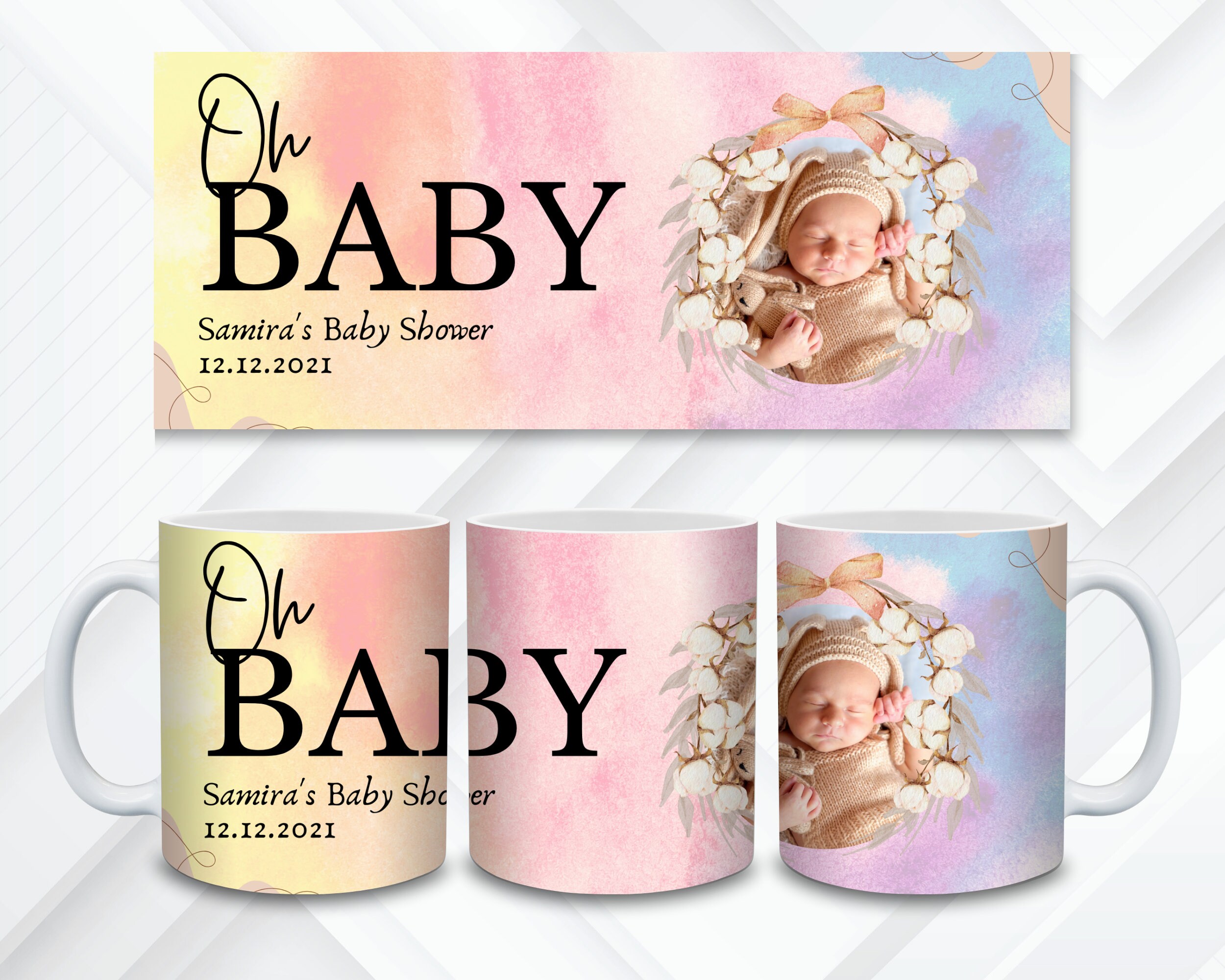 Subli Photo 150 Add Your Own Photo Mug Wrap Bundle, Own Photo Self Editable Mug ...