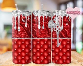 Red Luxury tumbler wrap, Glam Bling Tumbler Wrap, Diamond Tumbler wrap design, Fashion tumbler wrap, classy tumbler, designer luxury tumbler