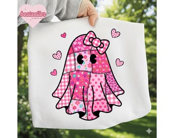 Pink Coquette Ghost Png, Halloween Shirt png, Girly Halloween Png, Ghost Pumpkin Png, Cute Ghost Png, Boo Halloween Design, pastel ghost