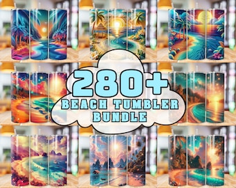 280+ Tropical Beach Tumbler Wrap 20oz tumbler wrap Bundle Ocean tumbler wrap Sunset Sublimation Sea Design Seashell Digital Download