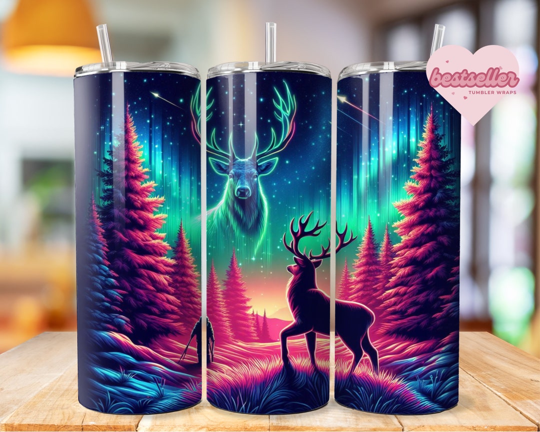 Hunting Tumbler Wrap Deer Hunting Life 20oz Skinny Tumbler Sublimation ...