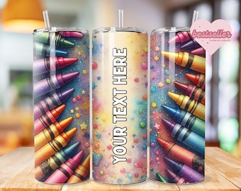 Teacher Tumbler 20oz Skinny Tumbler Design Sublimation, Custom Teacher Pencil Tumbler Template, Teacher Appreciation Tumbler - PNG Download