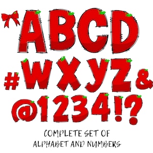 Preppy School Alphabet png Bundle, Teacher Doodle Font, Pencil Coquette Letters PNG, Teacher Doodle font png, School Alpha Pack png Bundle