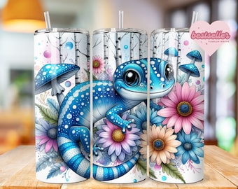 Gecko Tumbler PNG Wrap, Gecko PNG Sublimation,  20oz Skinny Sublimation Reptile Download, Bestseller tumbler, animal tumbler