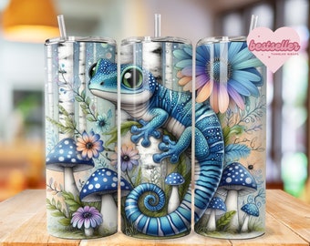 Gecko Tumbler PNG Wrap, Gecko PNG Sublimation,  20oz Skinny Sublimation Reptile Download, Bestseller tumbler, animal tumbler