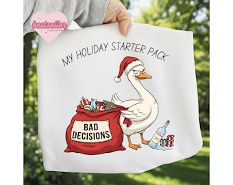 Funny Christmas Goose Png, Preppy Christmas Png, Cute Snowman Goose, Santa Goose Png, Christmas Png, Funny Silly Goose Christmas Sublimation