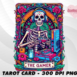 Karta Tarota Gracza, Zabawna Karta Tarota PNG, Karty Tarota śmieszne PNG, karty Tarota png, Projekt Sublimacji Czaszki Szkieletu, Pobierz Tarot PNG
