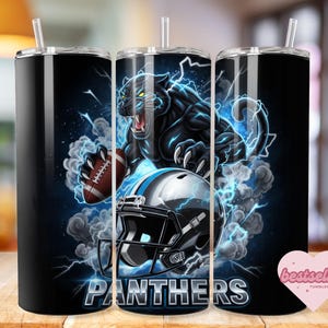 Football Tumbler Wrap, Panthers Tumbler Design, 20oz Skinny Tumbler Wrap PNG, Mascot Sublimation Tumbler PNG, Football png,football png