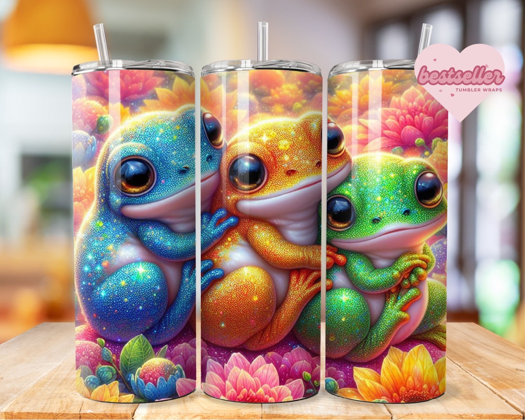 Cute Baby Frog Tumbler Wrap, 20oz Sublimation Tumbler Design, Frog ...