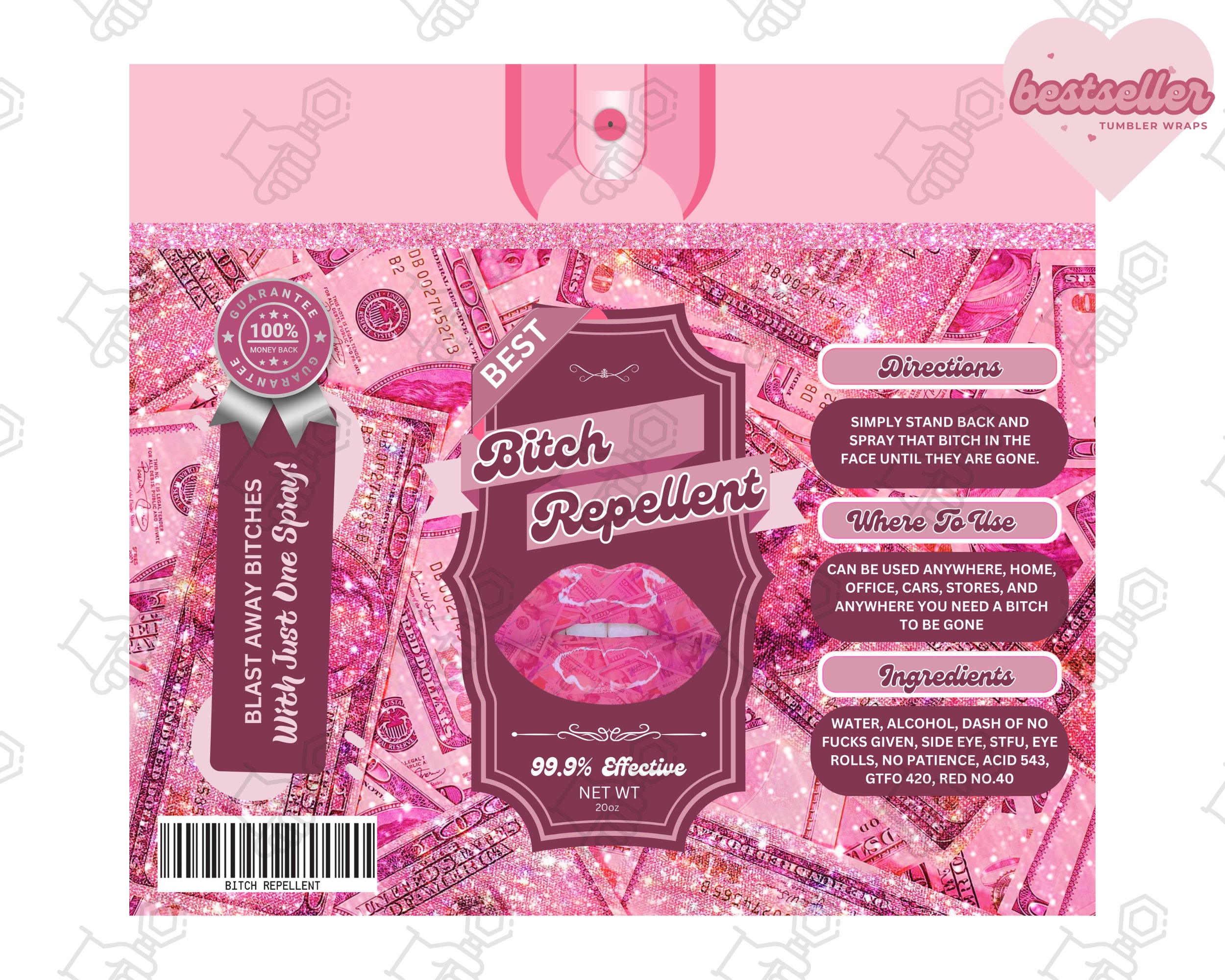 Bitch Spray, Bitch Repellent Spray, Bitch Be Gone 20oz Tumbler