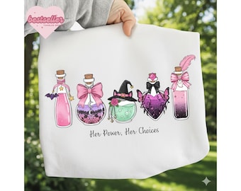 Witch Potion Png, Witch Shirt Png, Pink Girly Halloween Png, Cute Preppy Witch Sublimation, Sparkle Retro Witchy Design