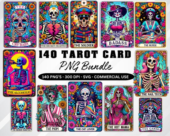 Funny Tarot cards Bundle PNG, Tarot Sublimation, Tarot card PNG, Funny tarot PNG, Snarky Skeleton, Witchy Tarot, Sarcastic, Adult Humor