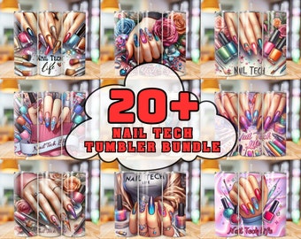 Nail Tech Tumbler Wrap, 20oz Skinny Sublimation Tumbler Design, Nail Tech Sublimation Design, Nail Artist Tumbler Png Download, Nail Tumbler