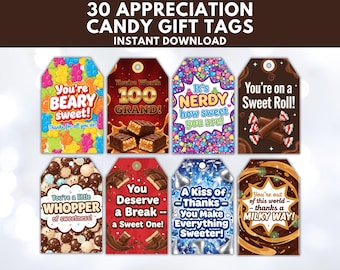 Appreciation Candy Bar Gift Tags, Thank You Gift Tag, Candy Gift Tag, Thank You Gift, Appreciation Tag, Appreciation Tag, Favor Tag