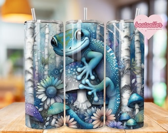 Gecko Tumbler PNG Wrap, Gecko PNG Sublimation,  20oz Skinny Sublimation Reptile Download, Bestseller tumbler, animal tumbler