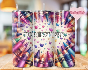 Teacher Tumbler 20oz Skinny Tumbler Design Sublimation, Custom Teacher Pencil Tumbler Template, Teacher Appreciation Tumbler - PNG Download