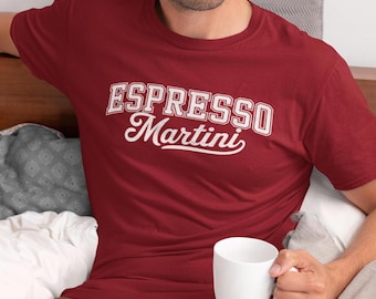 Camiseta Espresso Martini: Camiseta con gráfico de cóctel retro