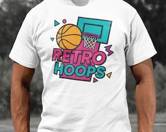 Retro Hoops Basketball T-Shirt: 90s Vintage Graphic Tee